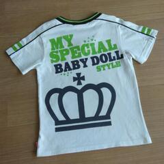 VネックＴシャツ　白　110　ベビードールBABYDOLLベビドの画像
