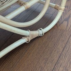 籐ヨーラン ベビーベッド ラタン ゆりかごの画像