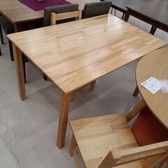 リユースのサカイ栃木店★ジモティ割あり★  ダイニングセット ベージュ W120×D75×H70.5 クリーニング済み TC10415の画像