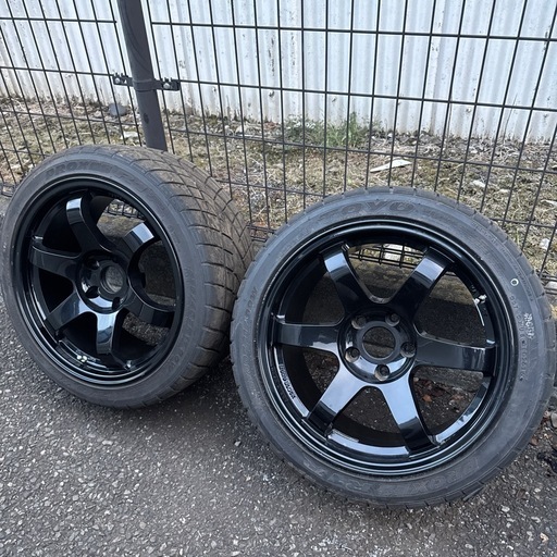 ドリケツに！TE37風17インチ9j +30 (かえん) 箱根ケ崎のタイヤ