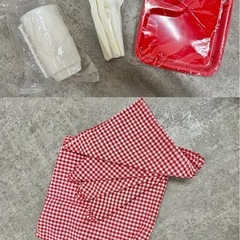 新品 保管品 レトロ 籠 籐 食器 アウトドア　ファミリーバスケット ピクニックセットの画像