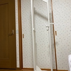 ハンガーラック付き姿見　全身鏡　ミラー　鏡の画像