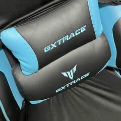 【8月まで出品】GXTRACE ゲーミングチェアBlue ＆ 洗える椅子カバーの画像