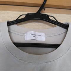 レディース　Tシャツ　半袖　サイズ40/L　薄いグレー色？薄い緑色？の画像