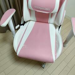 ■期間限定！■ゲーミングチェア■pink＆white■■の画像