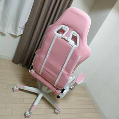 ■期間限定！■ゲーミングチェア■pink＆white■■の画像
