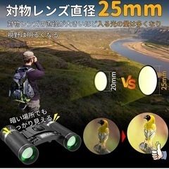 双眼鏡 20倍ズーム ライブ用 業界先端BAK4光学レンズ 超軽量コンパクトの画像