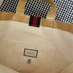 未使用！【コムデギャルソン】GUCCI ｘ コムデギャルソン コラボ　PVC トートバッグ COMME des GARCONS HAPPY HOLIDAYS GUCCI 限定　完売の画像