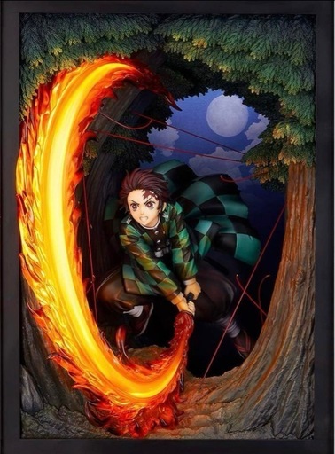 鬼滅の刃　竈門炭治郎　ヒノカミ神楽　円舞　ノンスケール　プラスチック製　塗装済み　完成品　フィギュア