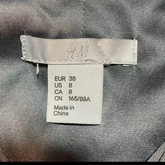 《美品》Ｈ＆M パーティードレス　グレー　ドレープレース　サイズ38の画像