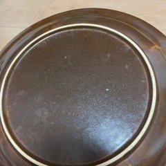 大きめのお皿 茶色の画像