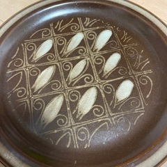 大きめのお皿 茶色の画像