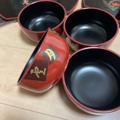 半月盆 お盆 トレー 汁椀 お汁粉 蕎麦 年越しそば イベントの画像