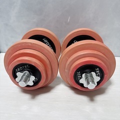 iROTEC ラバーダンベル40KGセット 片手20KG×2の画像