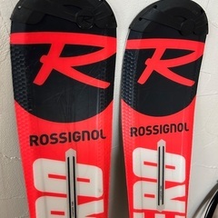 ロシニョール（ROSSIGNOL）子供スキー板100㎝&ストック2点セットキッズ中古の画像