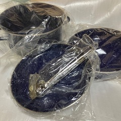 【未使用　箱あり】ウエスト ホーロー鍋・フライパン3点Cセット M-9053の画像