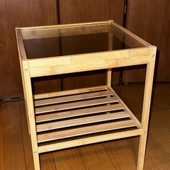 NESNA ネスナ サイドテーブル, 竹, 36x35 cmの画像