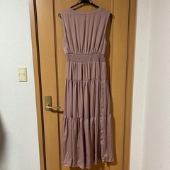 GRL シャーリングティアードワンピース ピンク Lサイズ の画像