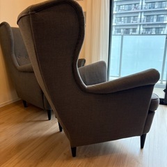 【IKEA】 1人掛ソファー×2脚 ダークグレー（条件値引あり）の画像