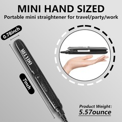新品　超軽量　ミニ　ヘアアイロン  高温210℃  (ブラック)の画像