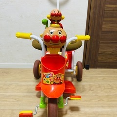アンパンマン　押し手&荷物入れ付き三輪車の画像