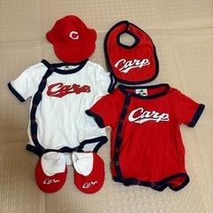 カープ ユニフォーム ベビー服 ロンパース カバーオール 帽子 靴下 赤ちゃん の画像