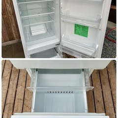 【美品 手洗洗浄クリーニング済】2022年 2ドア冷凍冷蔵庫 156ℓ ワールプールジャパン(ヤマダ電機)YRZ-F15J【現金 PayPayお支払い出来ます】の画像