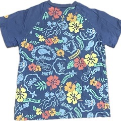 キッズ ミキハウス 半袖Tシャツ 総柄 120センチ の画像