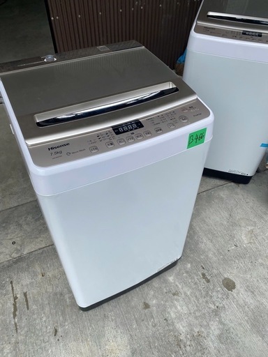 NO B466?福岡市内配送設置無料✨?HW-DG75A 全自動洗濯機 ホワイト/シャンパンゴールド [洗濯7.5kg /乾燥機能無 