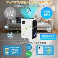 除湿機 2.5Lダブルぺルチェ式 強力除湿 20畳対応 衣類乾燥除湿機 PSEの画像