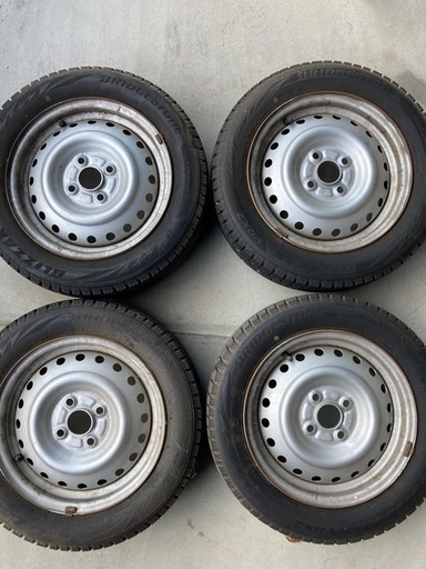 【引き渡し決定】155/65R14 スタッドレスタイヤ+鉄ホイール　4本