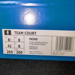adidas新品未使用TEAM COURT 26.5cmの画像