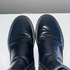 美品○balenciaga/leather boots 39/ブラックの画像