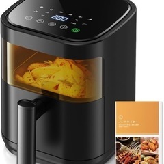 【ほぼ新品】Wallfire ノンフライヤー 3L 可視窓付き エアフライヤー LED表示スクリーンの画像