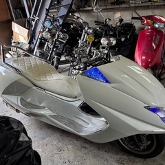 【YAMAHA マグザム】　SG21 後期型　オールホワイト　カスタム　実働の画像
