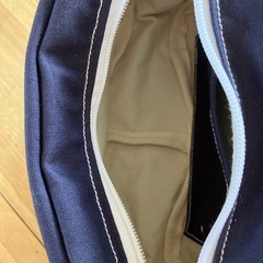 【ハンドメイド】帆布ショルダーバッグ ネイビー 紺色0828の画像