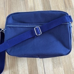 【ハンドメイド】帆布ショルダーバッグ ネイビー 紺色0828の画像