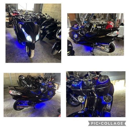 【YAMAHA マジェスティ】4D9 実働　ビシキマ LEDスピーカー4発付き