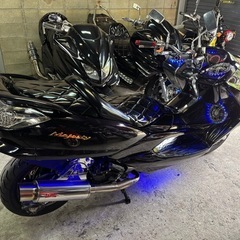 【YAMAHA マジェスティ】4D9 実働　ビシキマ LEDスピーカー4発付きの画像
