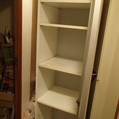 洗面所収納　IKEA　硝子扉　ランドリー収納　イケアの画像