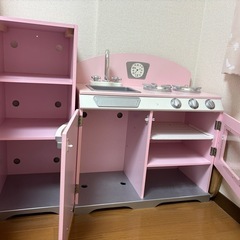 木製おままごとキッチンの画像