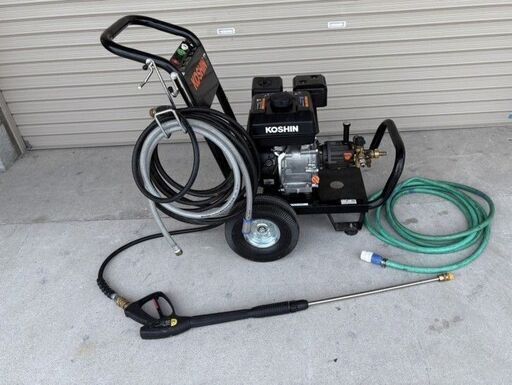 動作OK品　エンジン式高圧洗浄機★　工進　KOSHIN　K180　ガン・ホース付き　据置　動噴　噴霧器　噴霧機