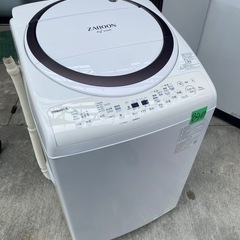 NO B467🌈福岡市内配送設置無料✨🌈縦型洗濯乾燥機 ZABOON（ザブーン） グランホワイト AW-8VM2-W [洗濯8.0kg /乾燥4.5kg /ヒーター乾燥(排気タイプ)] 2022年の画像