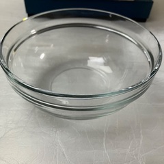【未使用】ガラス製 丸型調理用ボウル　17.5㎝の画像