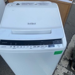 NO B460🌈福岡市内配送設置無料✨🌈日立 全自動洗濯機 8kg ホワイト ビートウォッシュ BW-V80E W 洗剤セレクト 大流量ナイアガラ ビート洗浄　2020年の画像