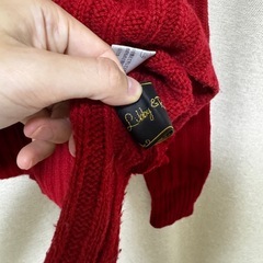 服16【差し色に！】レッド　ニットトップスの画像