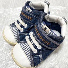 ミキハウス　デニム柄　ファーストシューズの画像