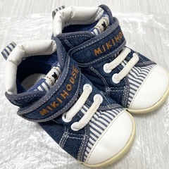 ミキハウス　デニム柄　ファーストシューズの画像