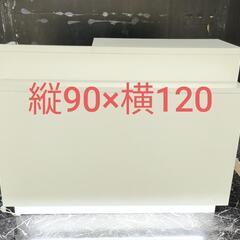 ※値下げ対応！ホワイト 受付カウンター LED照明付き※引き取り限定の画像