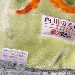 西川毛布　グリーン 毛布 シングル シングルロングの画像